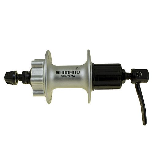 Втулка задняя Shimano HB-M475, 36H, под диск, под кассету 8-10 скоростей, цвет серебро
