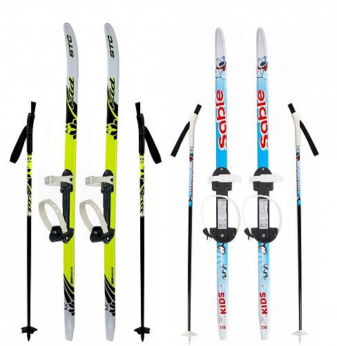Лыжный комплект STC с палками. 140-150 см. (крепления Цикл).